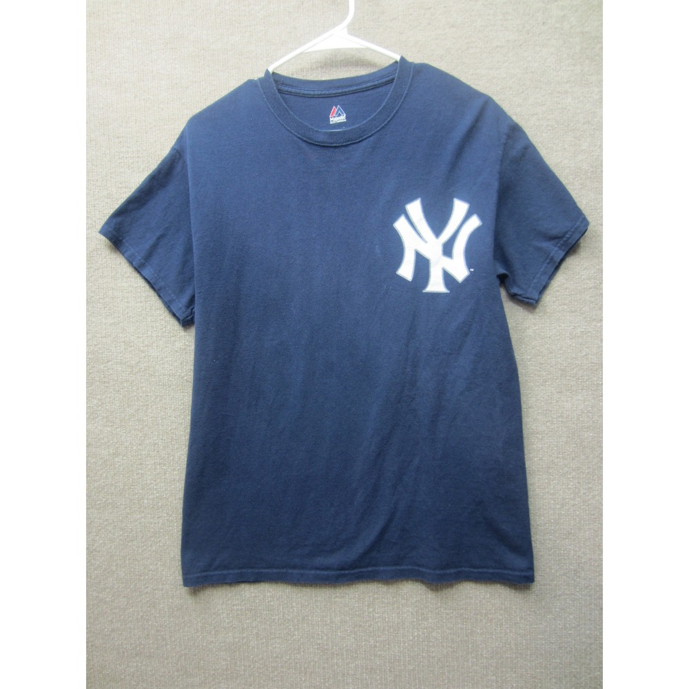 Majestic New York Yankees Aaron Judge 99 Navy Blue T-Shirt Mens Medium MLB Tee